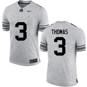 Men's Ohio State Buckeyes #3 Michael Thomas Gray Nike NCAA College Football Jersey Stock GPJ2844XR